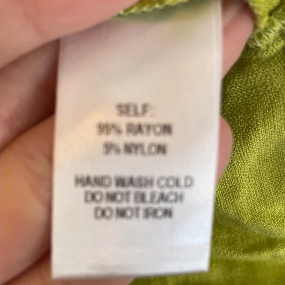 LULU’S SUNNY DAYS AHEAD V-NECK LIME GREEN RUFFLED WRAP MINI DRESS SIZE SMALL